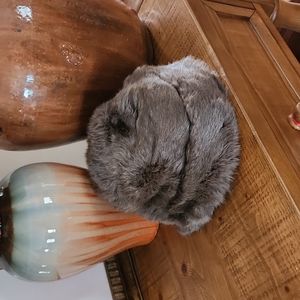 VINTAGE Rabbit fur hat